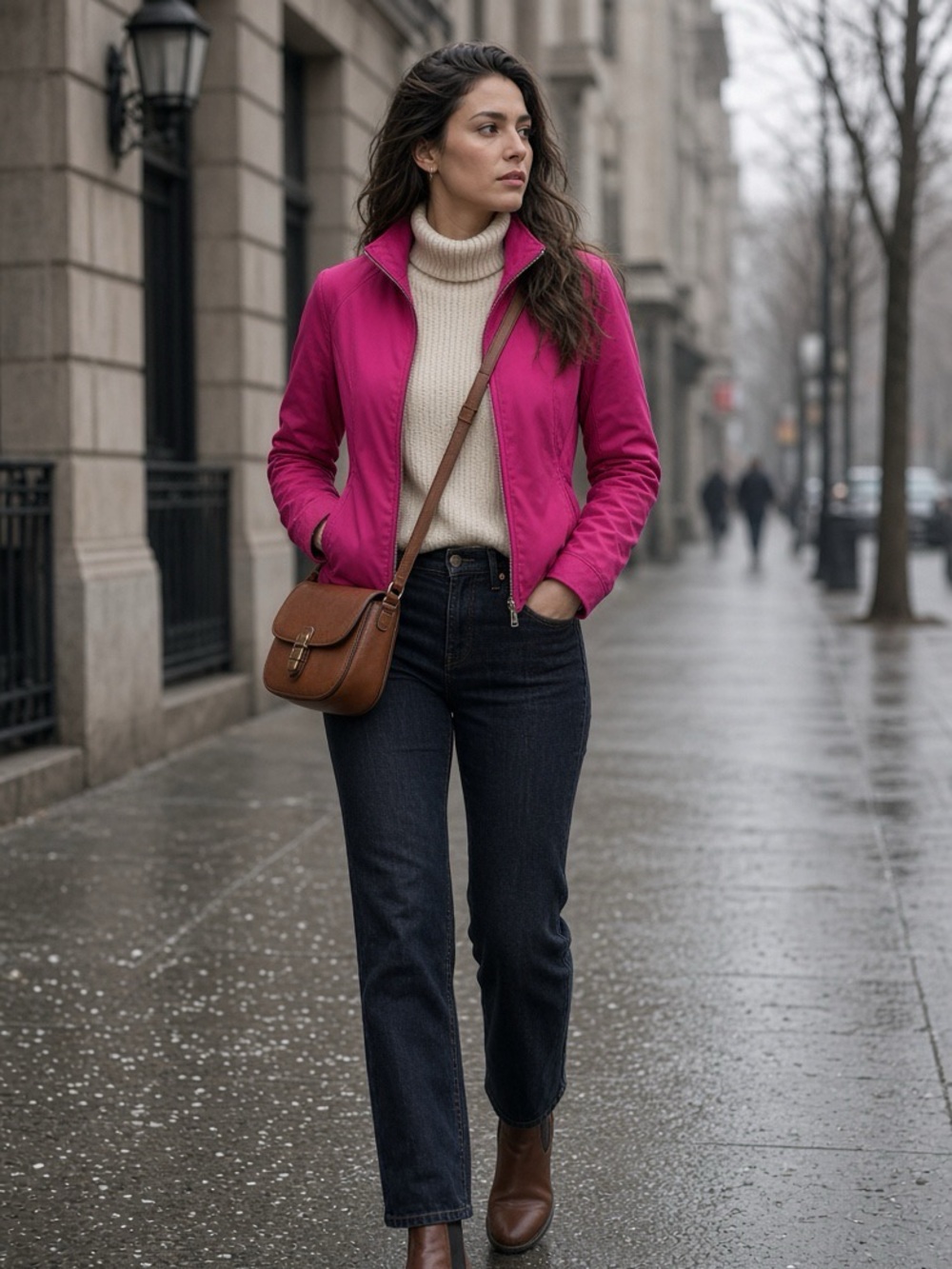 Spider Fushia Hot Pink zipped top